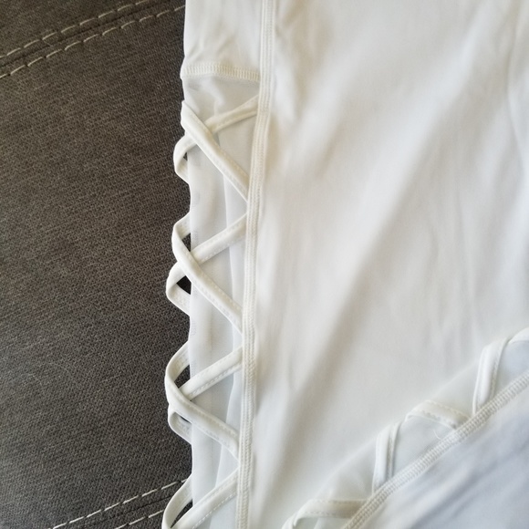 NEW Side Lace Up Mesh Workout Leggings - Picture 6 of 8